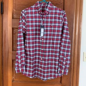 New boys vineyard vines flannel whale shirt size xl (18)